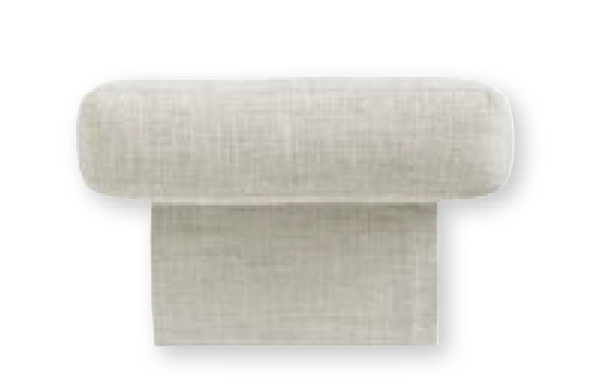 Draufsicht: Beiges Nackenkissen für Grand Sofa, Vitra Design, für mehr Komfort.