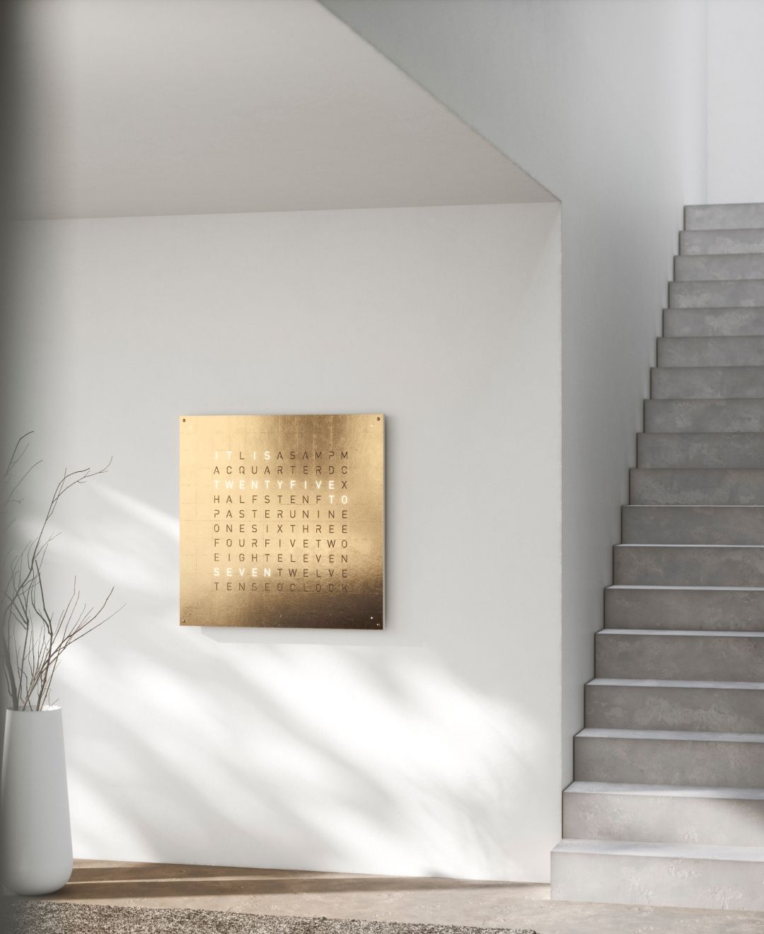 Earth 90 Creator's Edition wandklok / Tijdsobject Duits QLOCKTWO