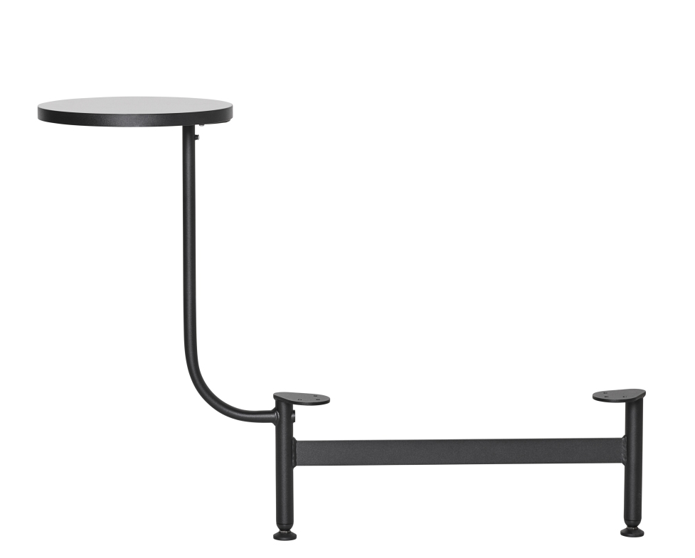 Schwarzes JH1002 Fritz Hansen Plenum Sofa Gestell mit Tisch, ideal für modulare Bürolandschaften.