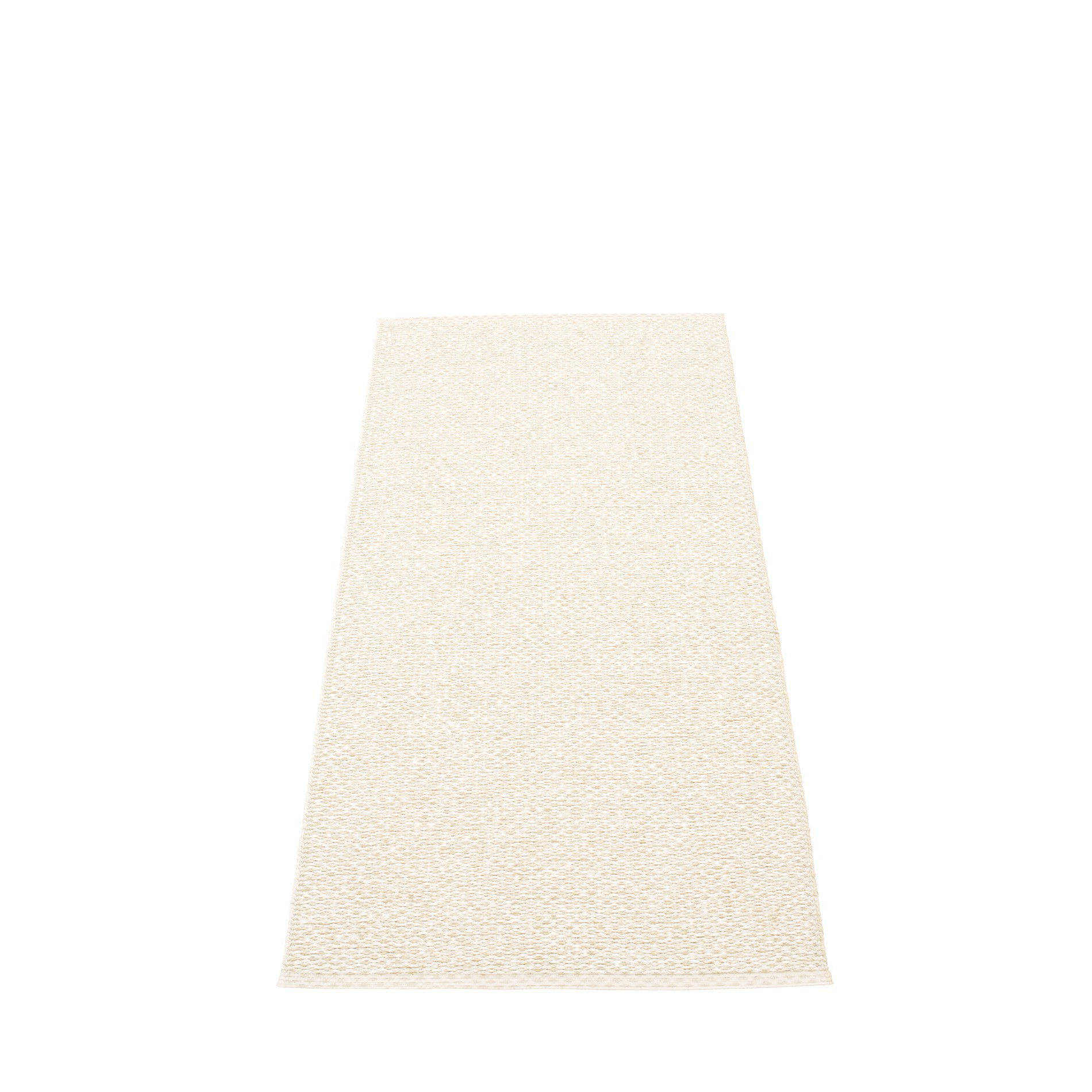 Svea Kunststoffteppich in Vanille, 70x160 cm, Pappelina-ähnliches Design, ideal für Küche und Bad.