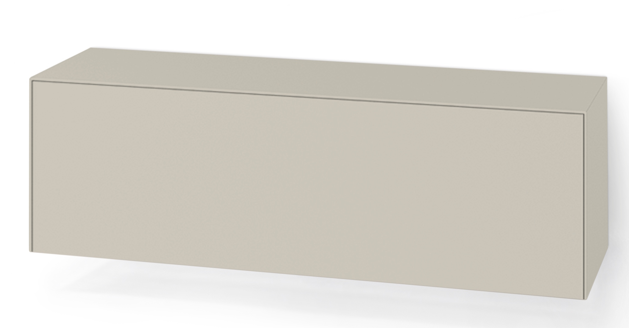 Piure Nex Pur Box Board mit Schubkasten in Beige, modernes Wandregal für Wohnzimmer und Büro.