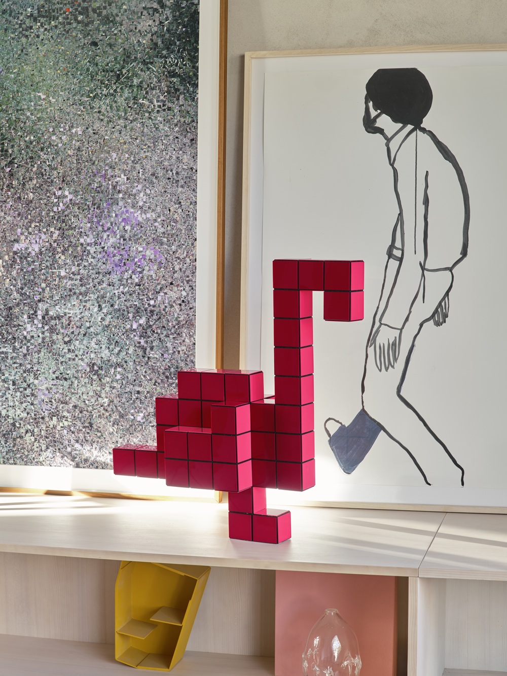 Panton Cubes Flamingo Duoton Sculptuur Vitra