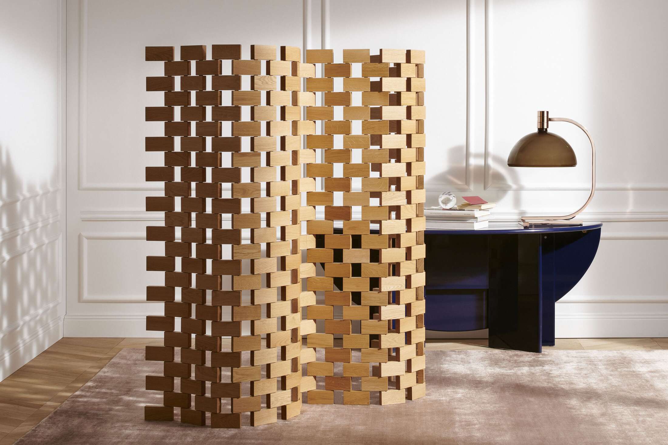 537 Paravent Ambassade Raumteiler von Cassina aus Holz, modernes Design für Wohnräume.