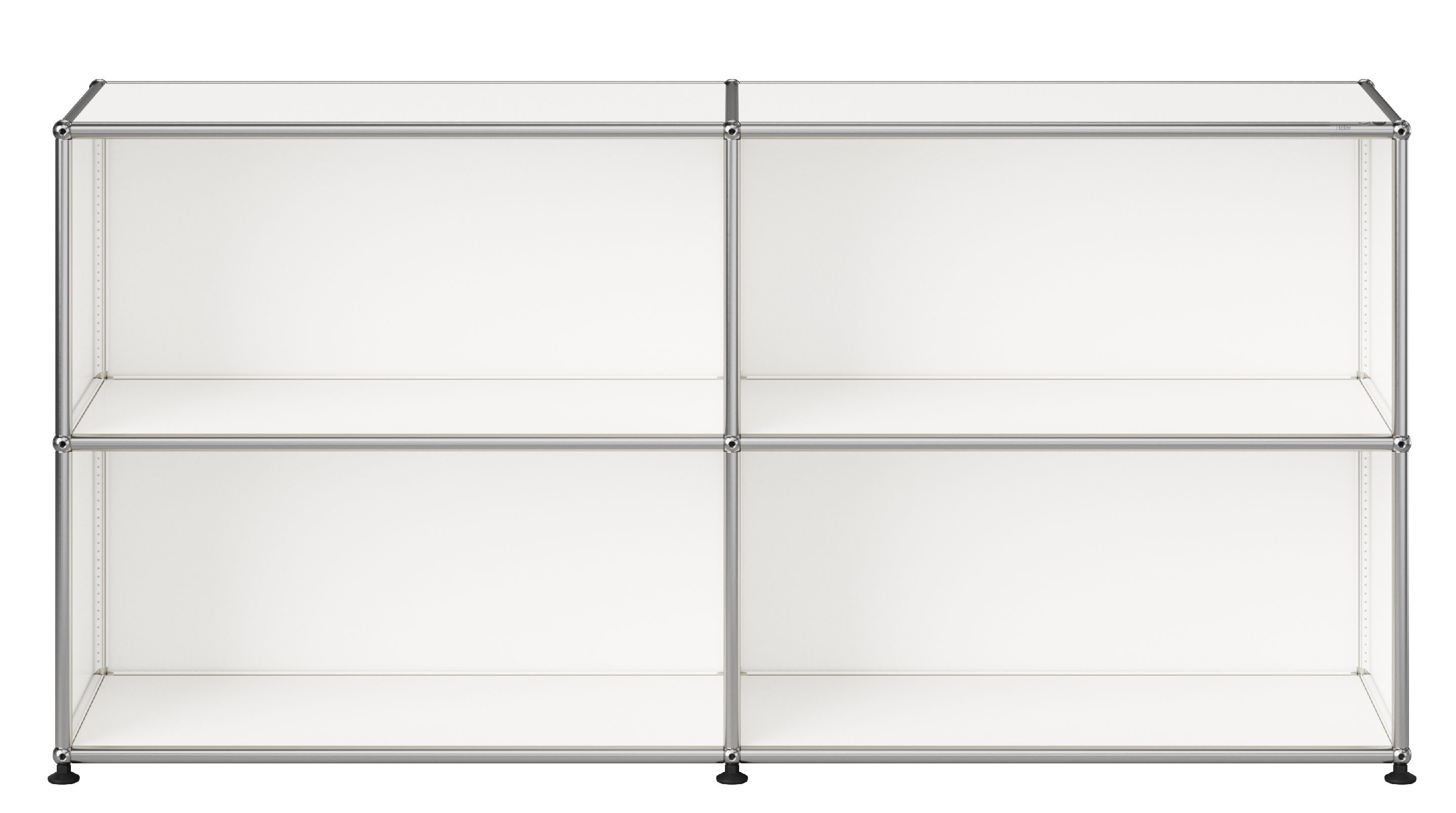 USM Haller dressoir M67 open met vier vakken puur wit