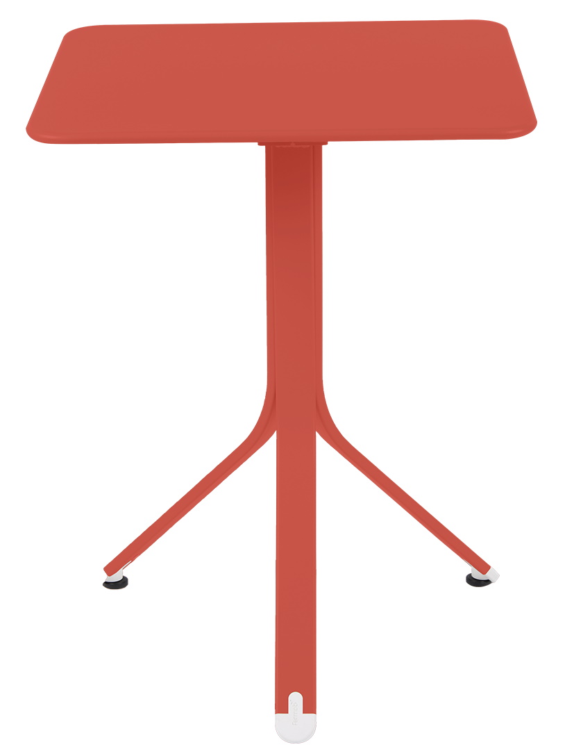 Roter Rest´O Table Outdoor Tisch von Fermob, ideal für Garten, Terrasse und Balkon.