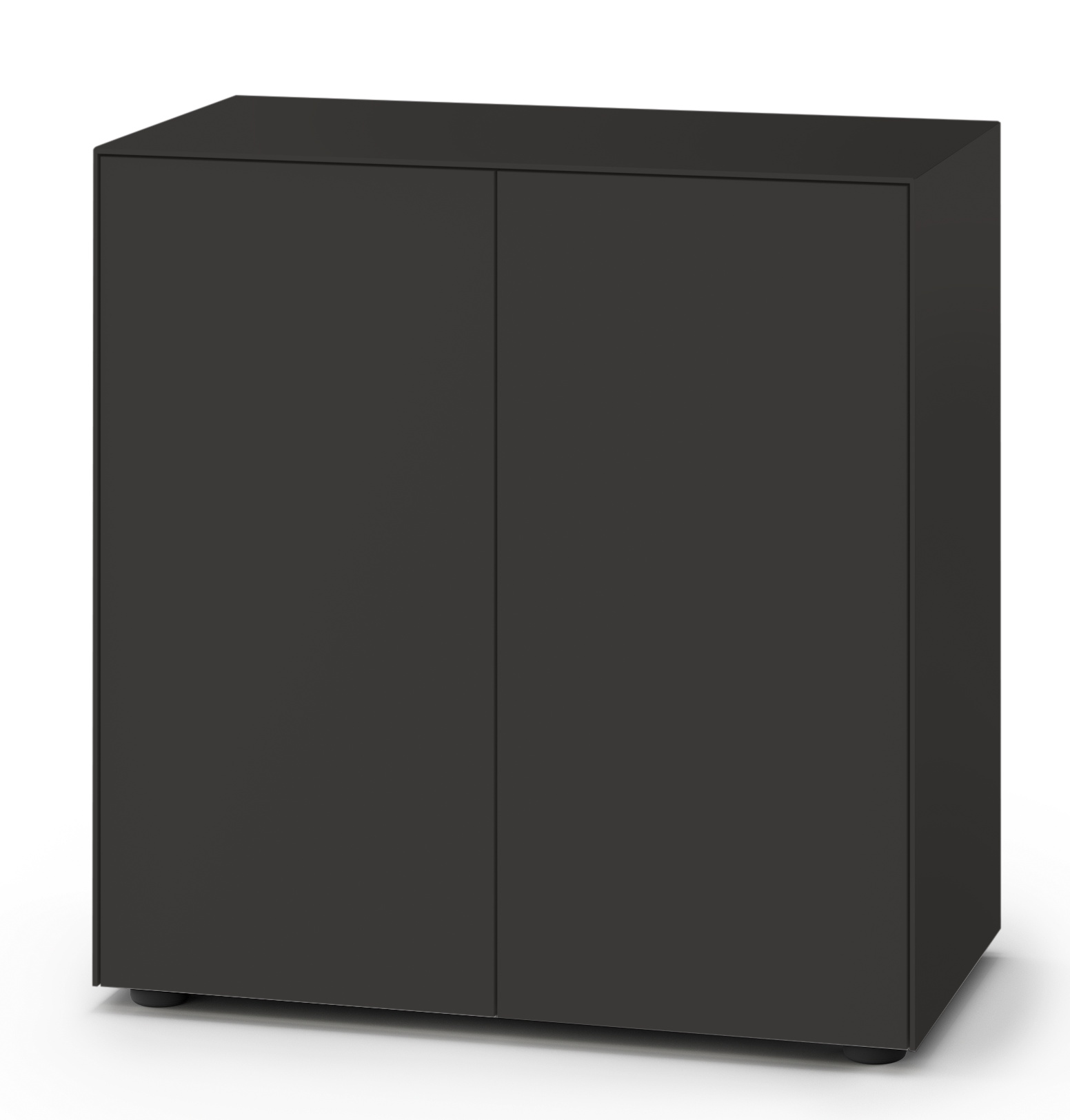 Dunkelgrauer Nex Pur Box Board Schrank von Piure mit zwei Türen für modernes Wohnen.
