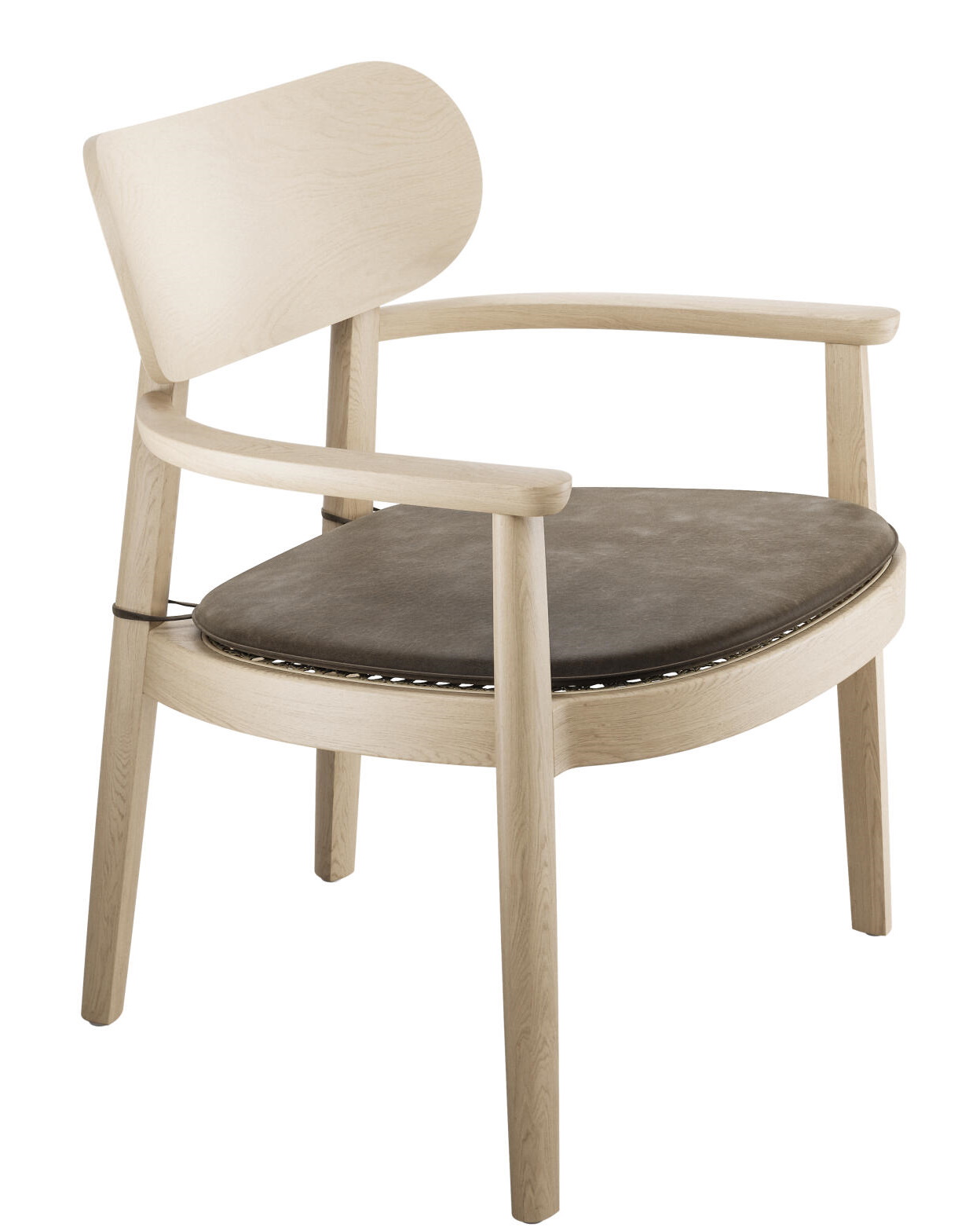 Holzsessel Thonet mit brauner Polsterauflage 119 PA, bequeme Sitzgelegenheit für Esszimmer und Wohnbereich.