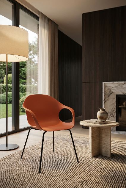 Elephantino fauteuil met vierpootsonderstel van KRISTALIA