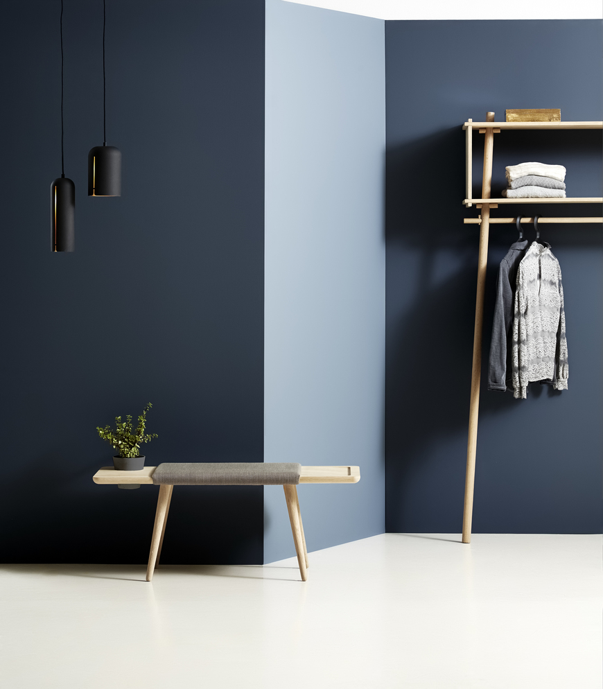 Töjbox kapstok Woud Bx80 cm eiken zwart