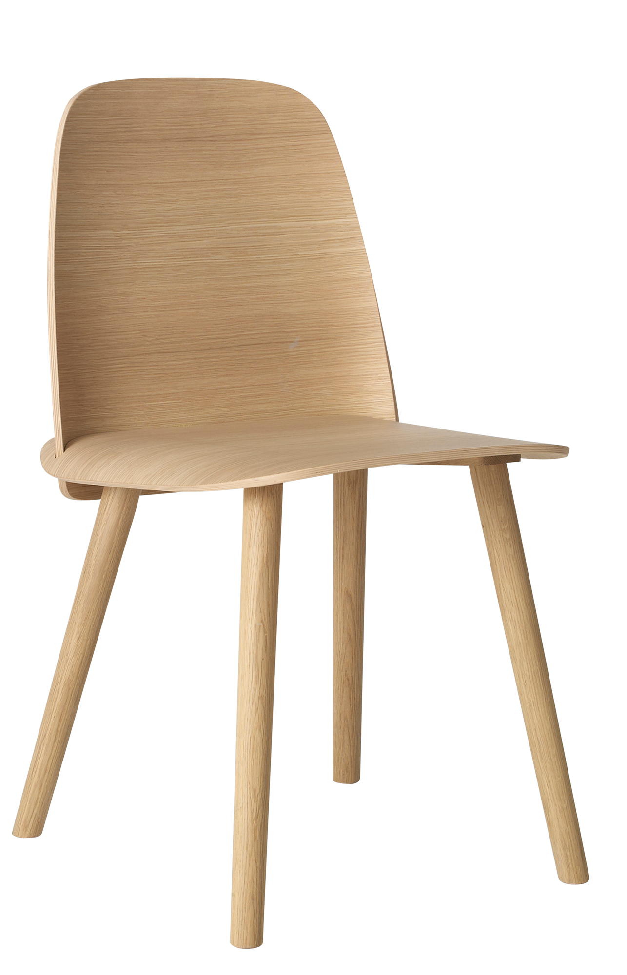 Nerd Chair Stuhl von Muuto aus hellem Holz, minimalistisches Design für Esszimmer und Büro.