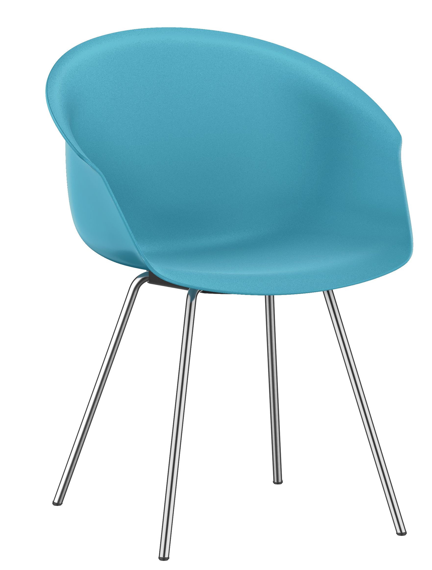 Shuffleis clubfauteuil met vier poten van Interstuhl