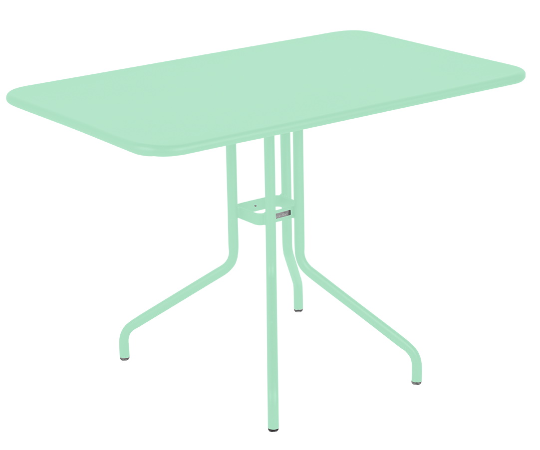 Pétale Tisch 110 x 70 cm von Fermob in Mintgrün, moderner Outdoor Tisch für Garten und Terrasse.