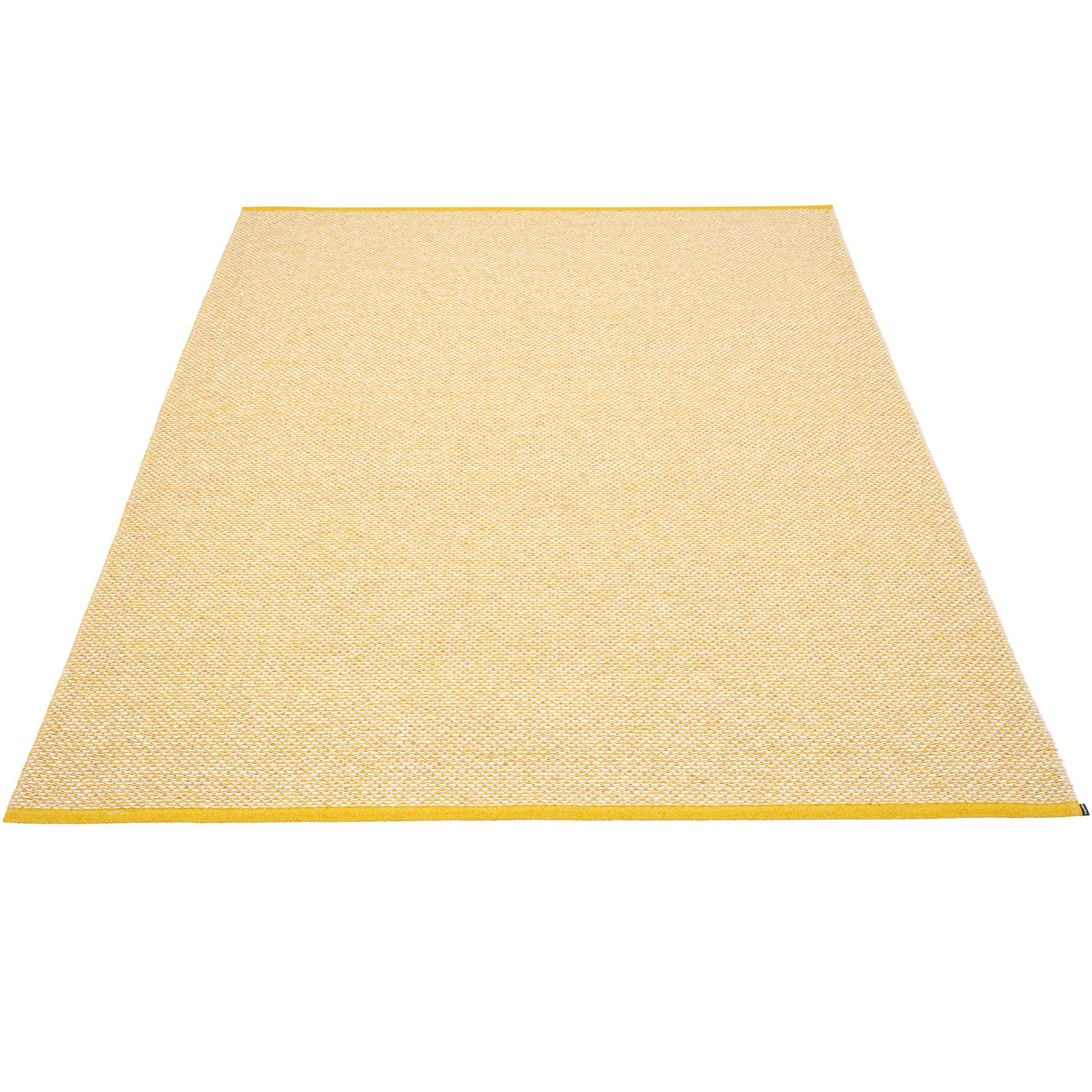 Effi Kunststoffteppich Pappelina in Senfgelb, Größe 180x260 cm, gewebter Teppich für Innen und Außen.