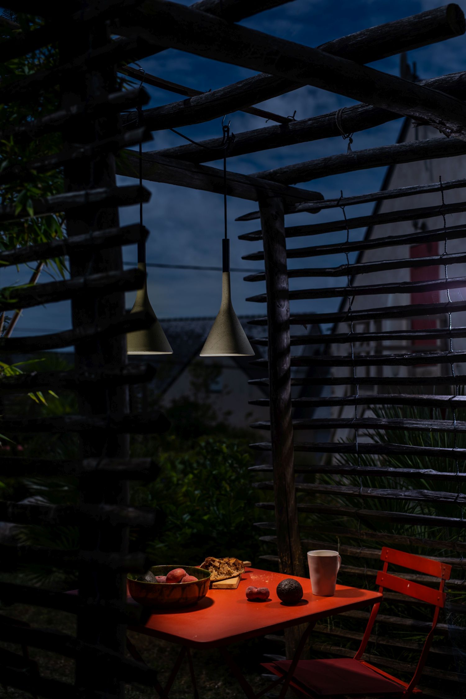 Aplomb Outdoor LED-hanglamp Grau Foscarini