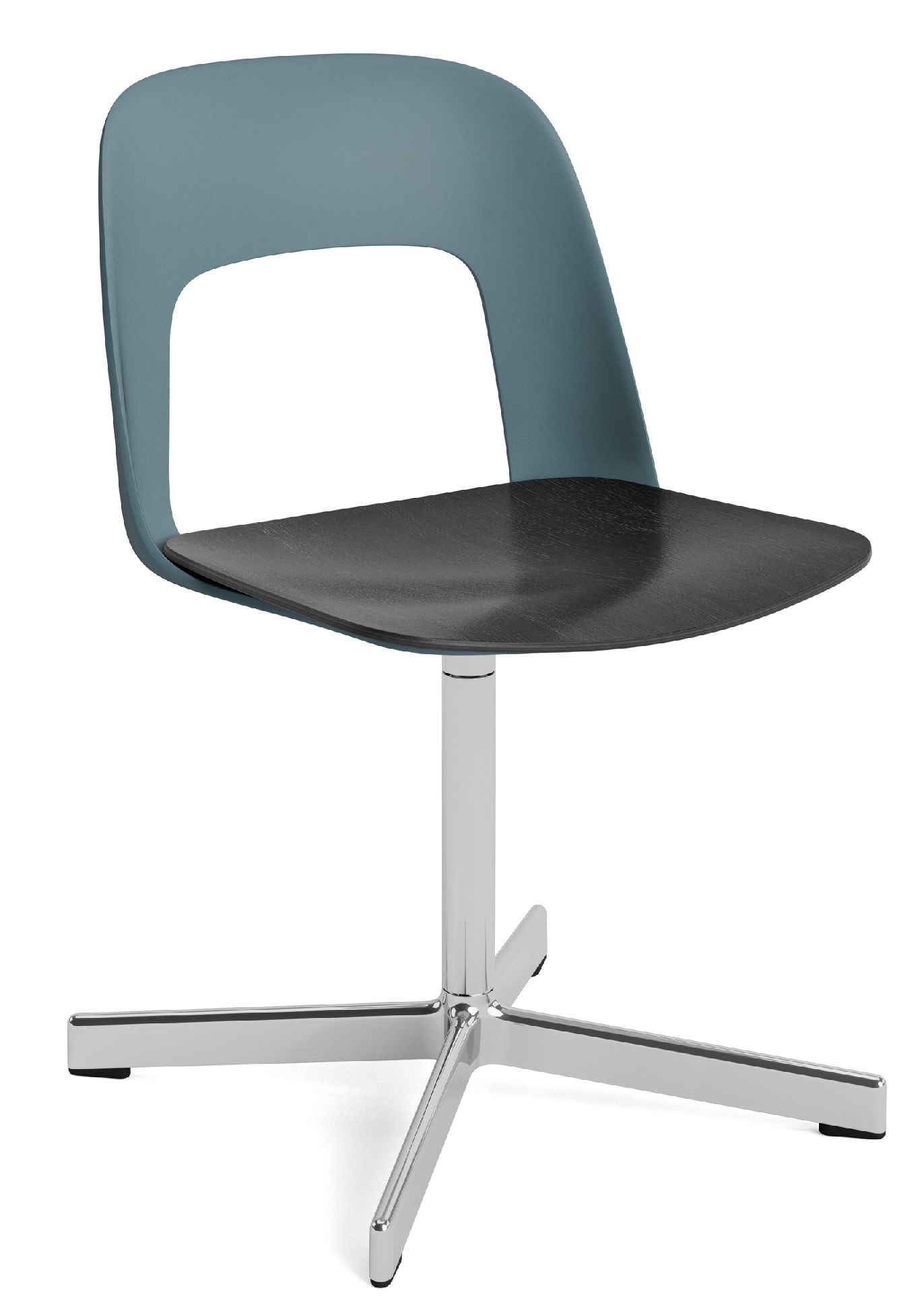 Layout Side Chair 132 stoel met vierpotig draaivoet Hay