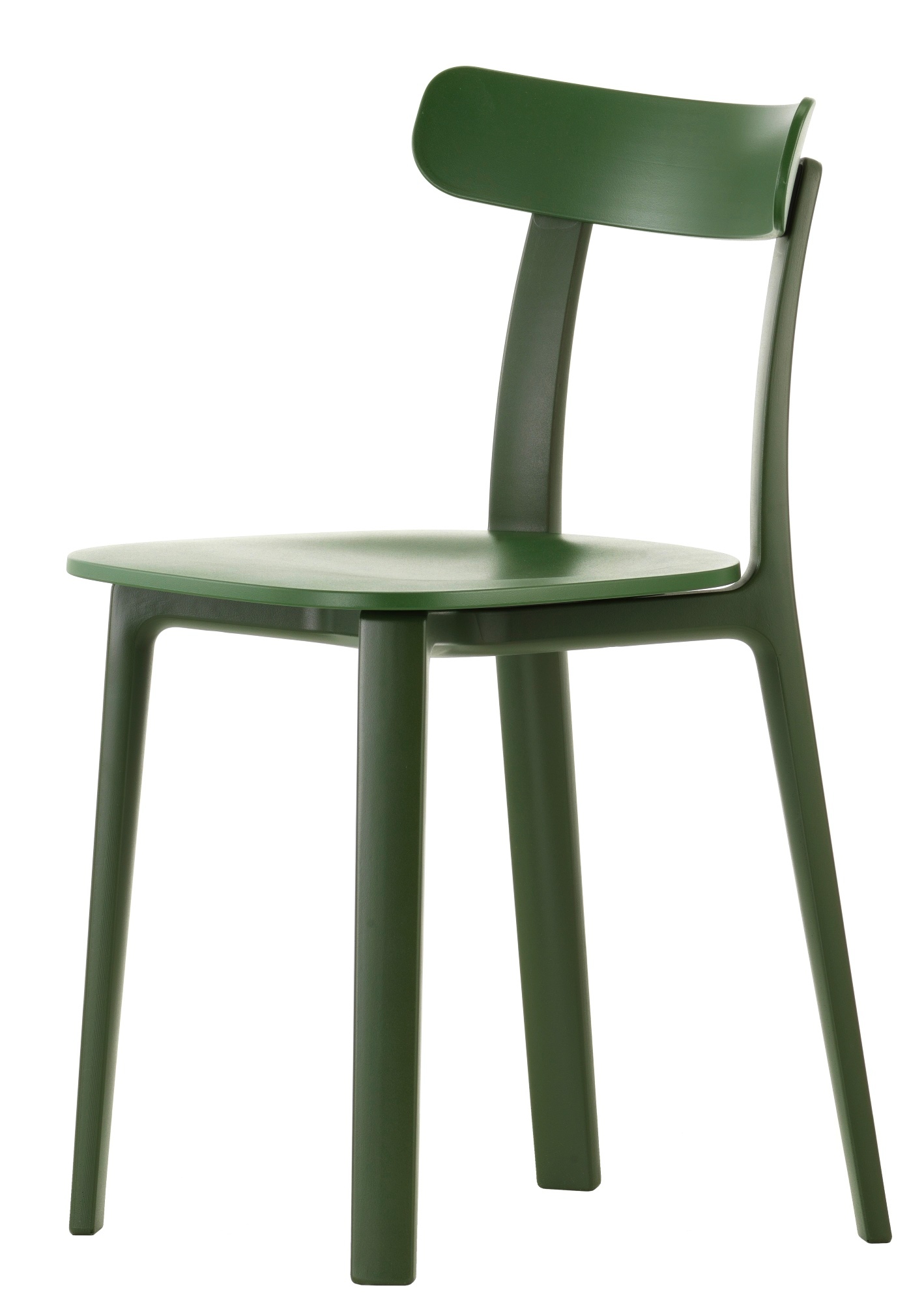 Grüner All Plastic Chair Outdoor Stuhl von Vitra, Gartenstuhl aus Kunststoff.