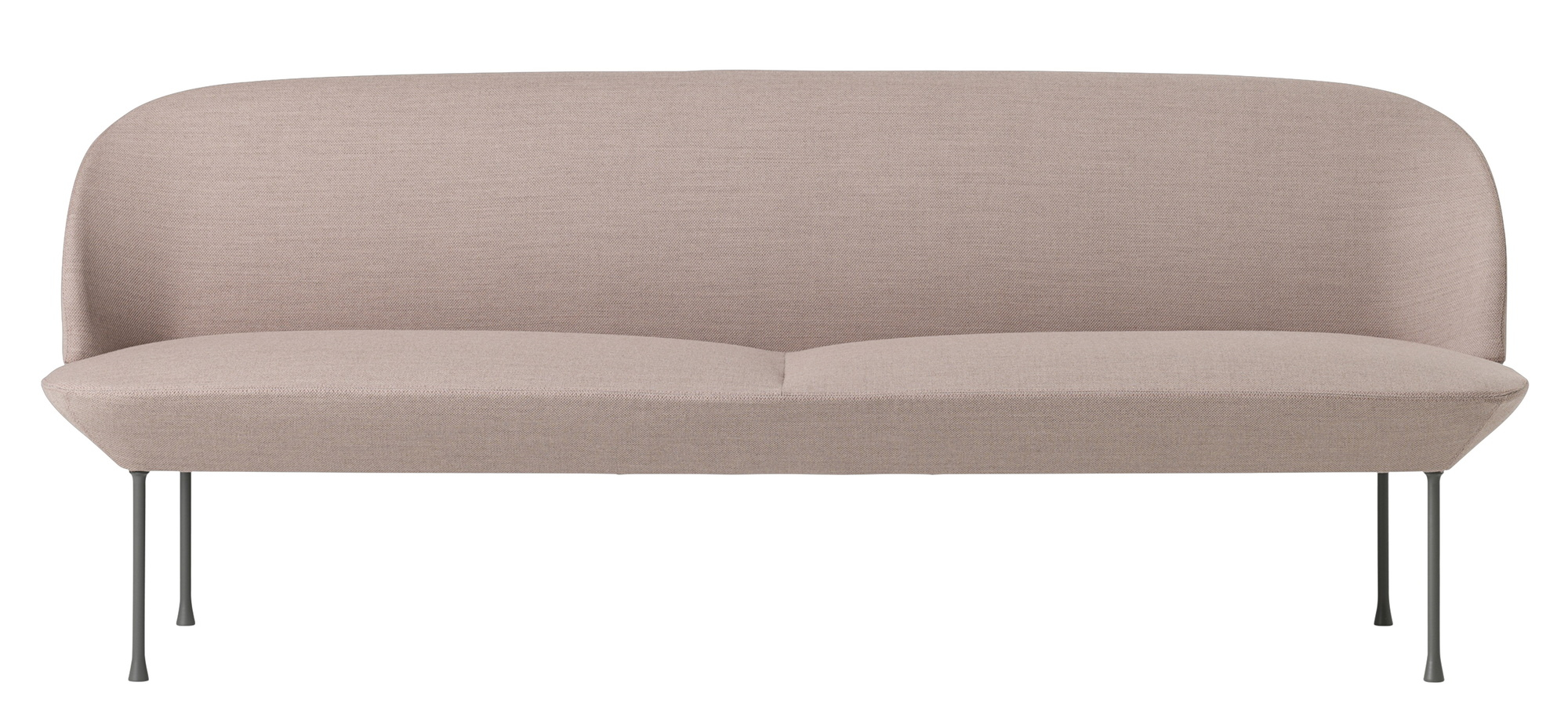 Beiges Oslo Sofa von Muuto mit minimalistischem Design und filigranen Metallbeinen.