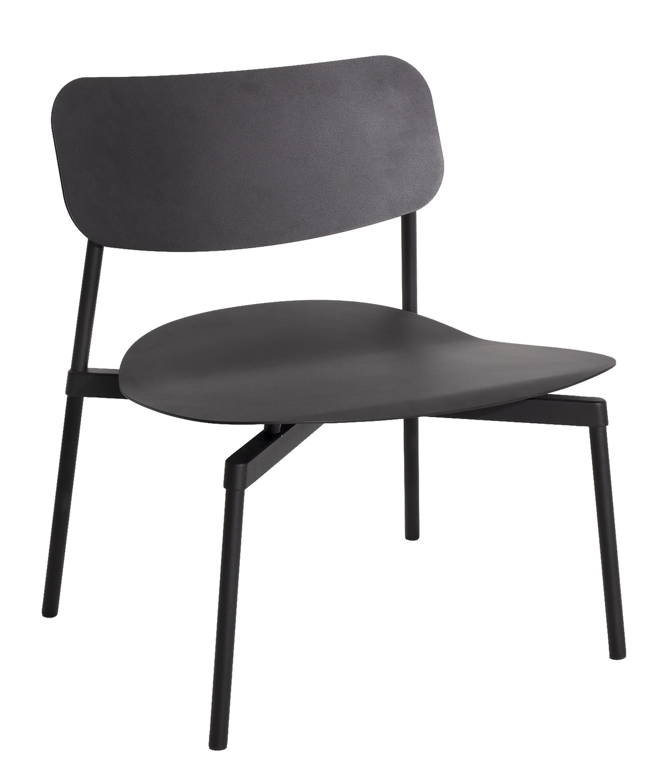Schwarzer Fromme Lounge Chair Sessel von Petite Friture, moderner Designstuhl für Wohnzimmer und Büro.