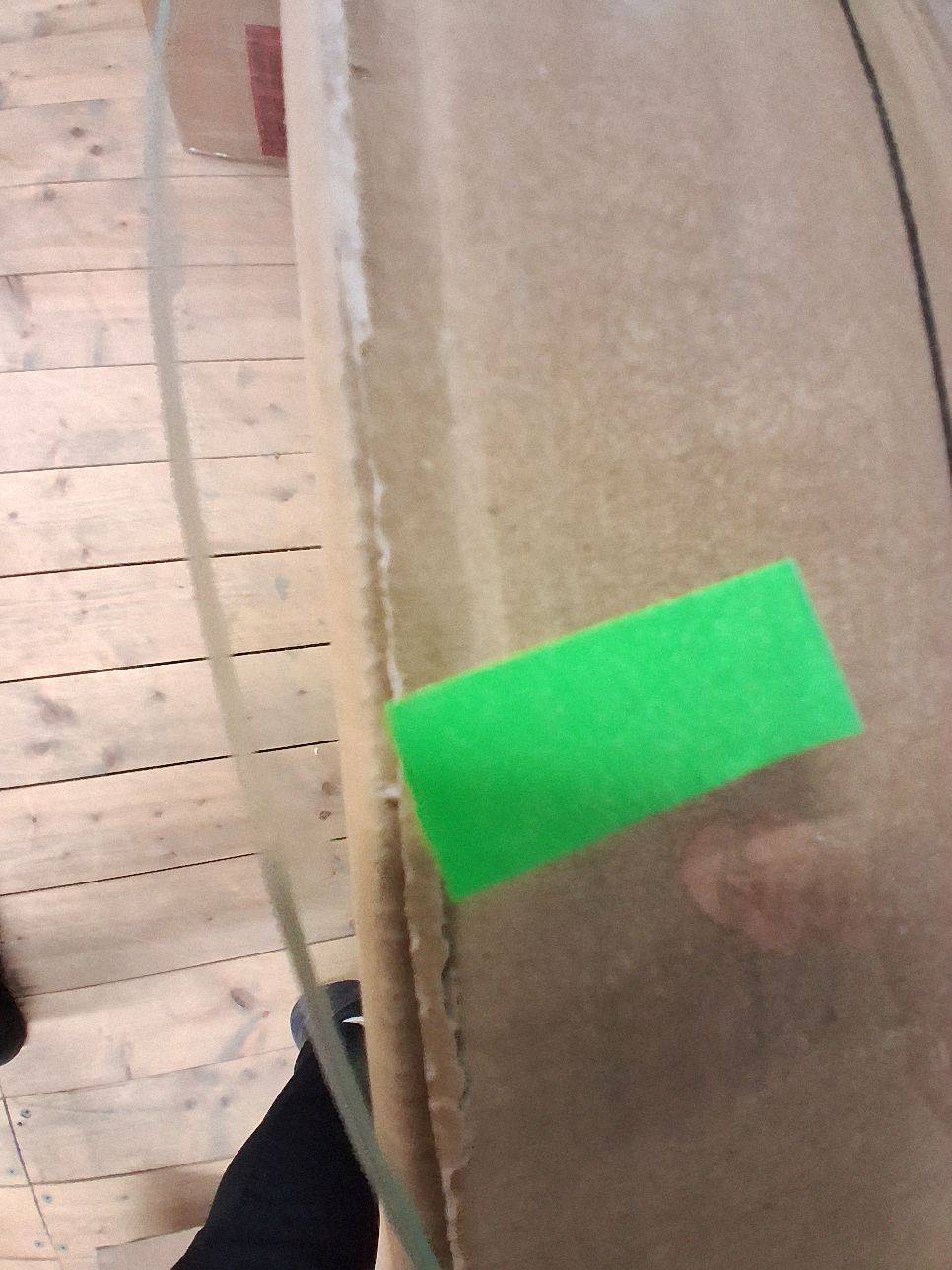 Verstelbaar vervangend glazen blad, kristalglas, voor ClassiCon bijzettafel EXEMPLAAR MET GEBREKEN