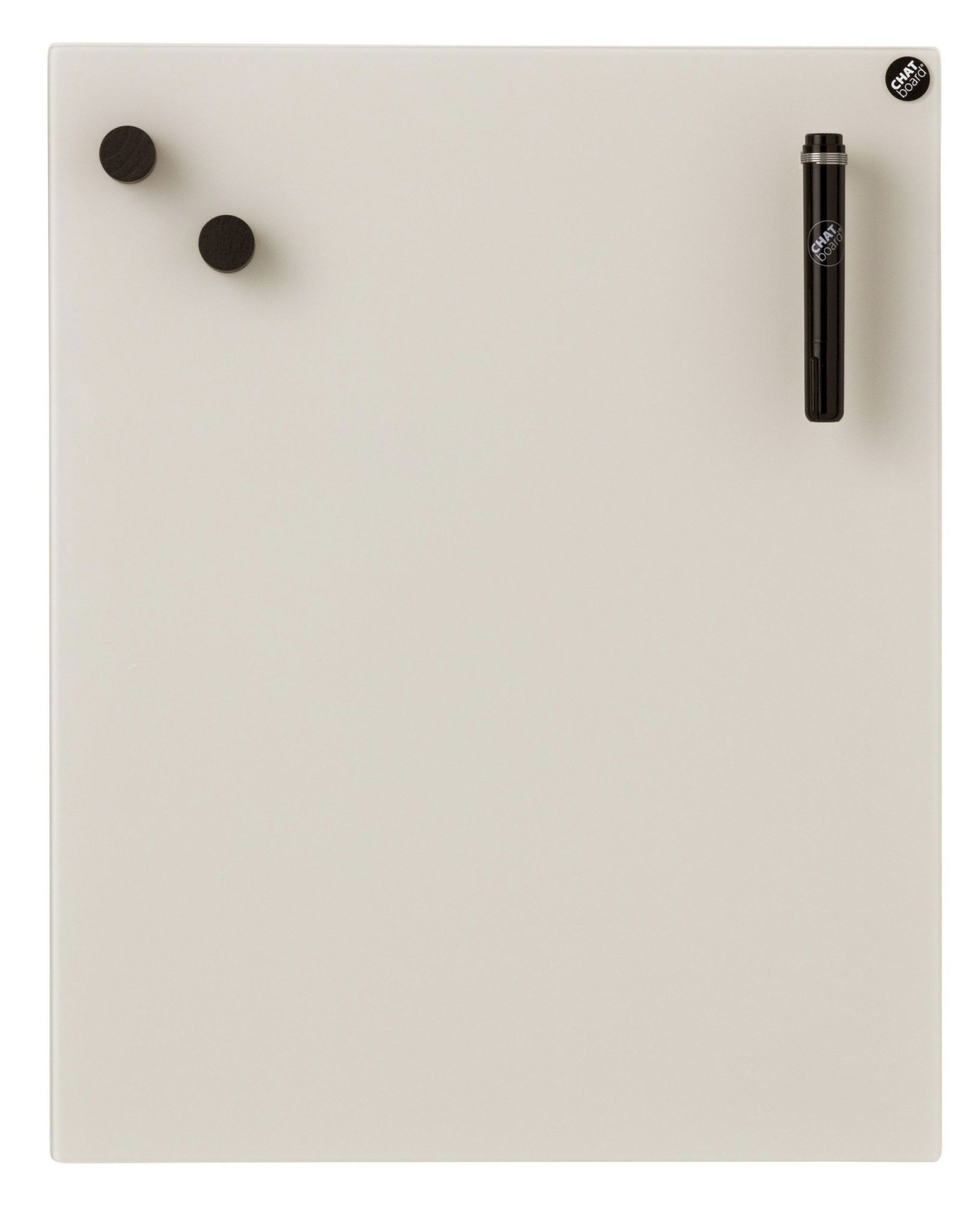 Weiße Chat Board Glastafel für die Wand, magnetisch, mit Stift und Magneten.
