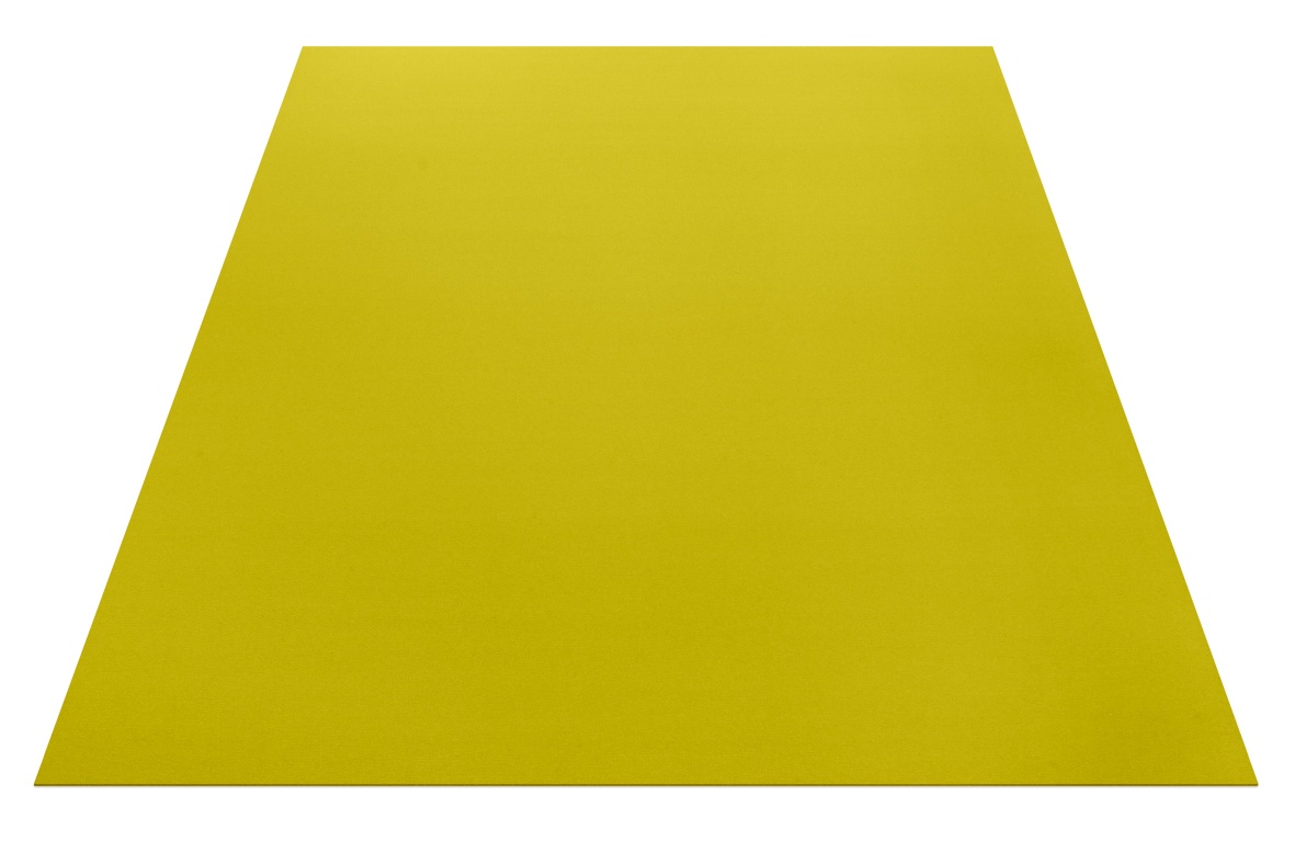 Rechteckiger, gelber Teppich von Hey-Sign aus Wollfilz, ideal für Wohnzimmer und Schlafzimmer.