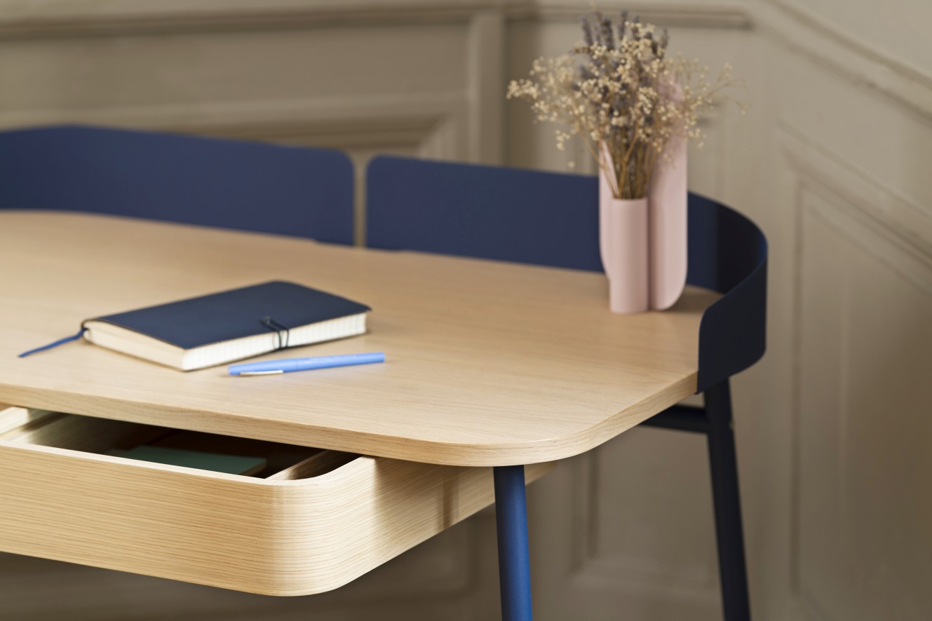 Victor-bureau Hartô matblauw