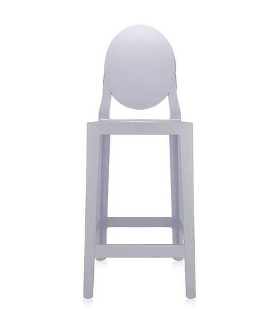 Weißer Kartell "One More" Barhocker im 2er Set, moderner Design-Hocker für Küche und Bar.