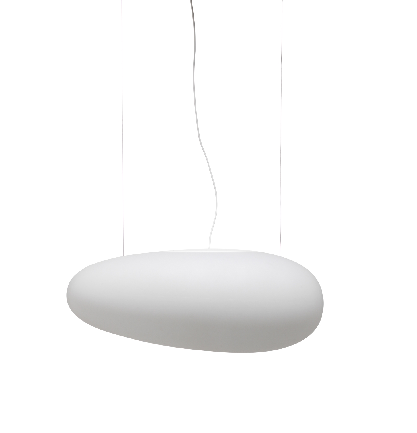 Weiße Avion Pendelleuchte von Fritz Hansen, moderne Hängelampe für Wohnzimmer und Esszimmer.