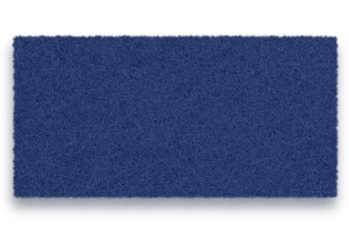 Nahaufnahme des blauen Filzbezugs vom Hey Sign Welle Paravent, Detailansicht der Textur.