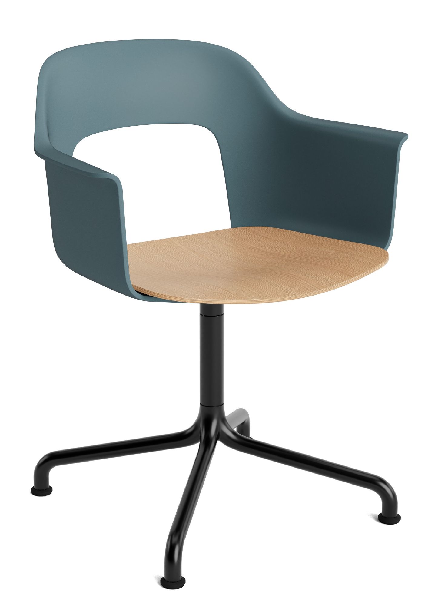 Layout Armchair 252 Fauteuil met 4-sterrenvoet, draaivoet met gebogen kruis Hay