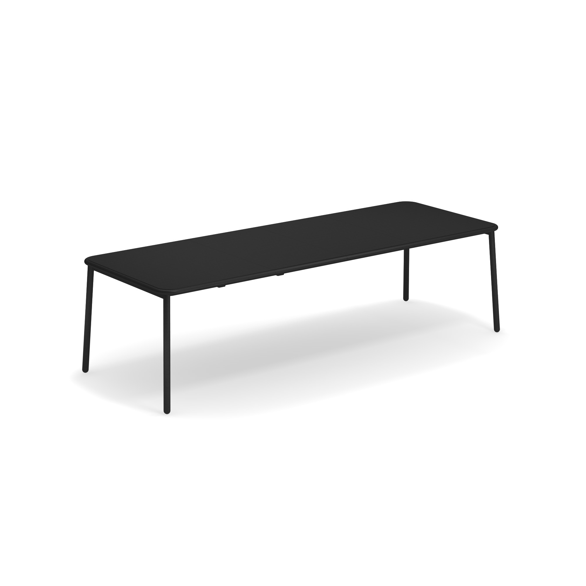 Schwarzer Yard Tisch von emu: Rechteckiger, ausziehbarer Gartentisch mit minimalistischem Design für den Außenbereich.