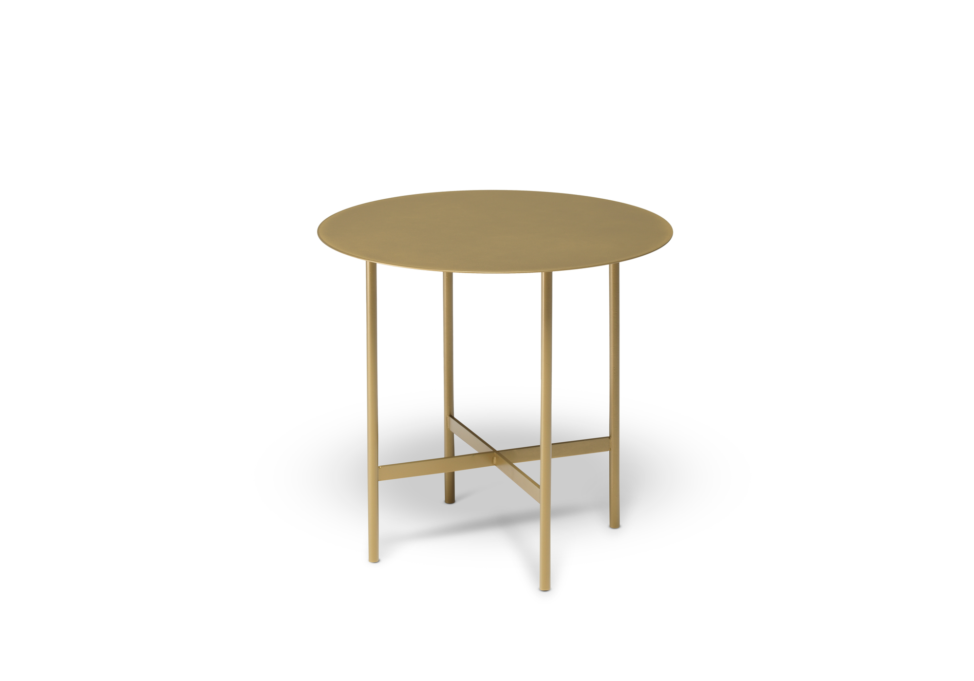 BETA Beistelltisch von Müller Möbelfabrikation, kleiner runder Tisch in tiefschwarz, modernes Design für Wohnzimmer.