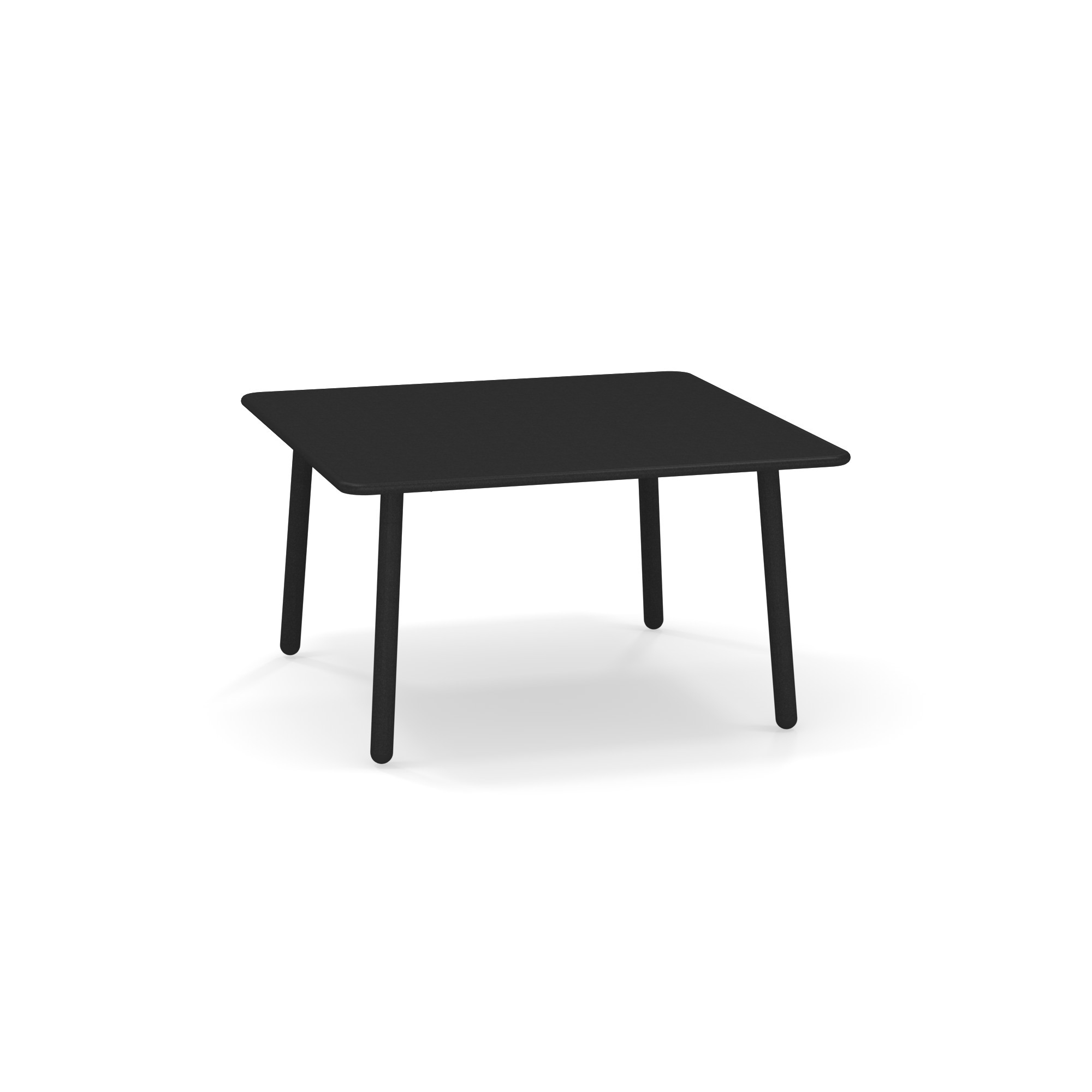 Schwarzer Darwin Coffee Table Beistelltisch von Emu, quadratisch, minimalistisches Design für Garten und Terrasse.