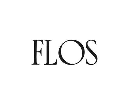 Logo der Marke FLOS für hochwertige Designleuchten und Beleuchtungslösungen.