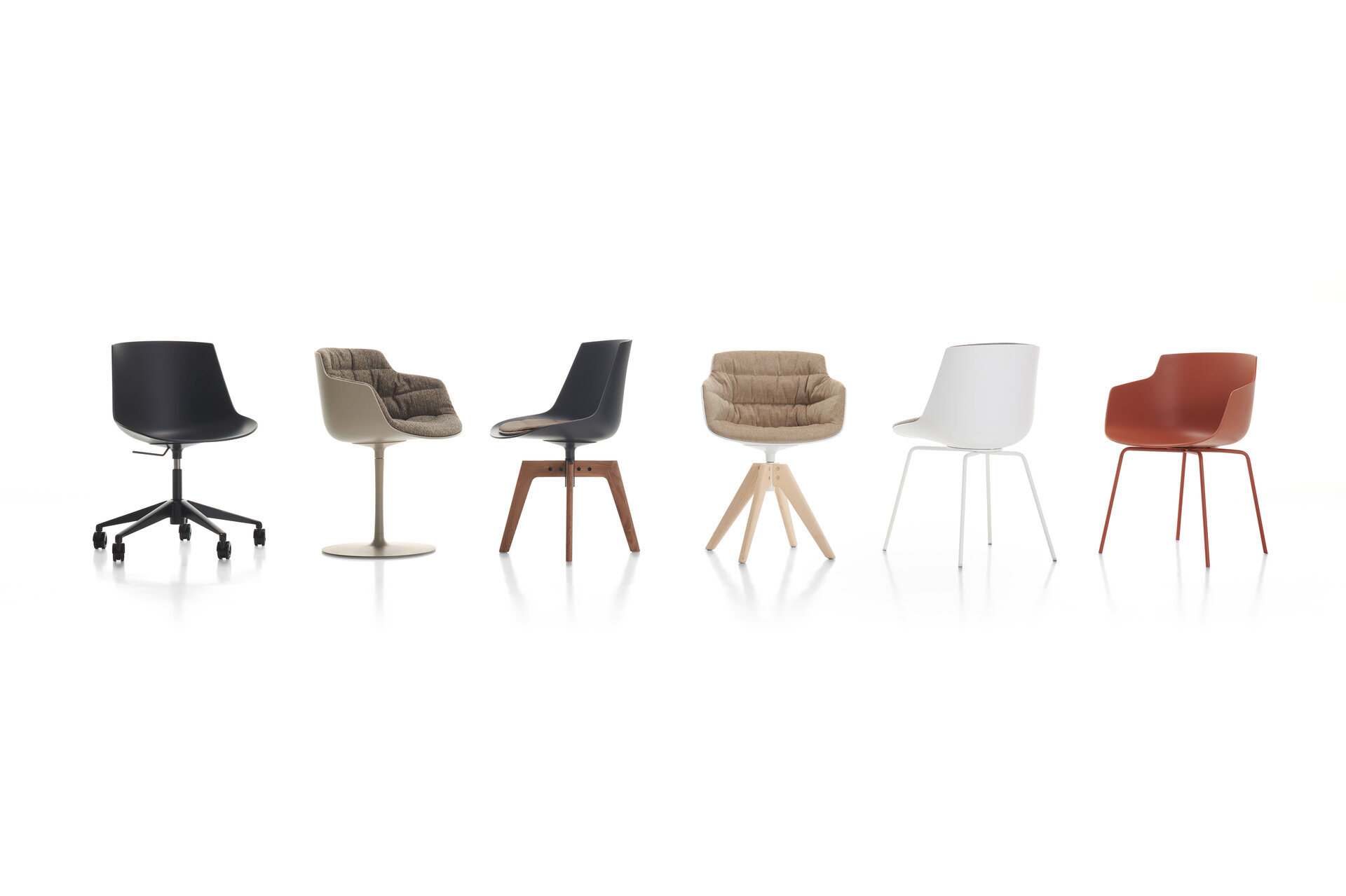 Flow Armchair, fauteuil met armleuningen van MDF Italia