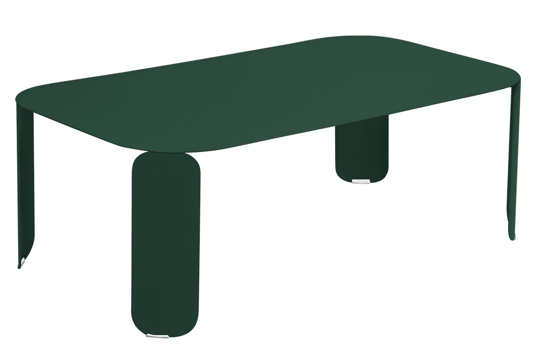 Bebop Low Table von Fermob, grüner Outdoor Tisch für Garten und Terrasse.