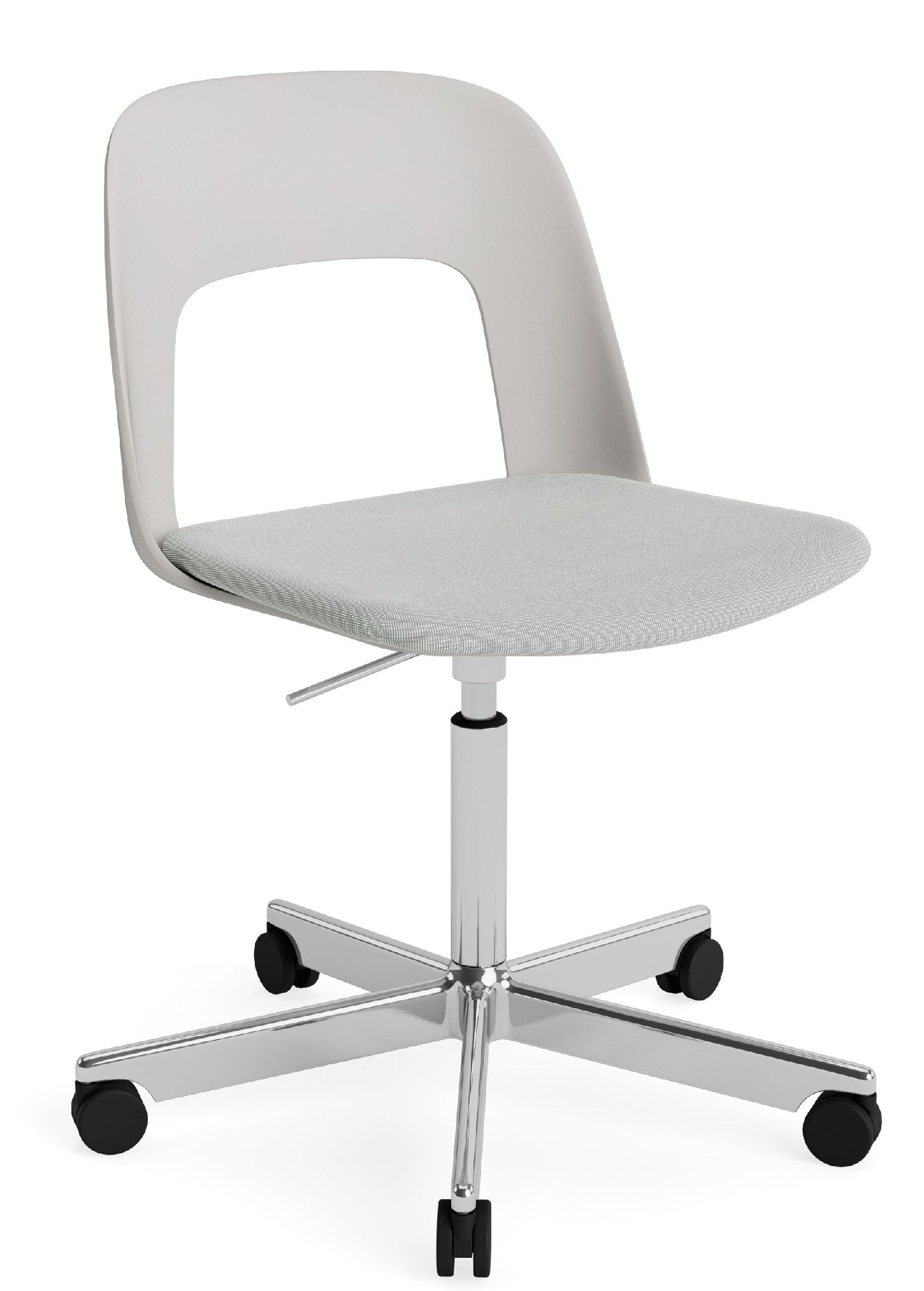 Layout Side Chair 143 stoel met vijfpoot en draaivoet van Hay