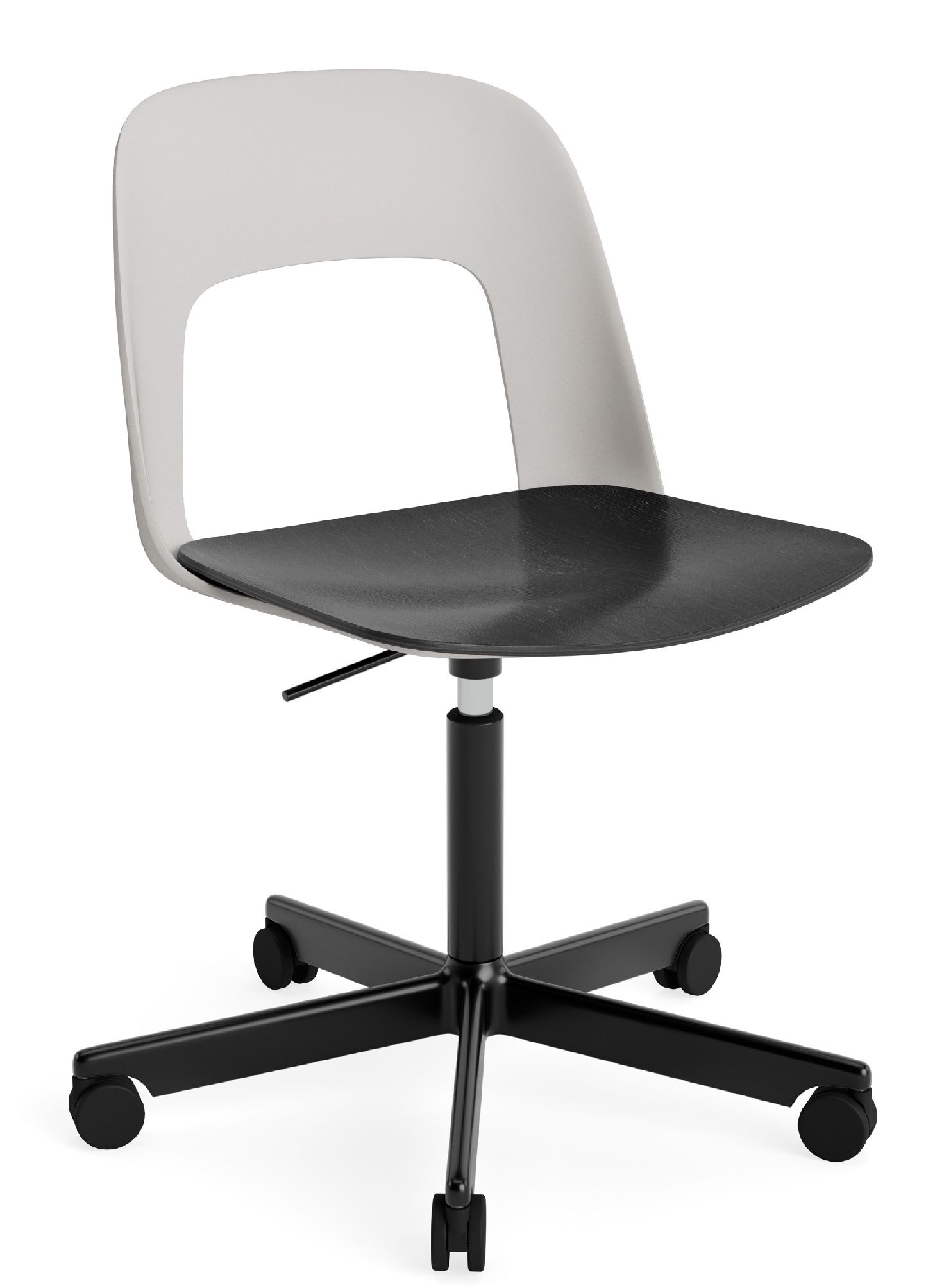 Layout Side Chair 142 stoel met vijfpoot en draaivoet van Hay