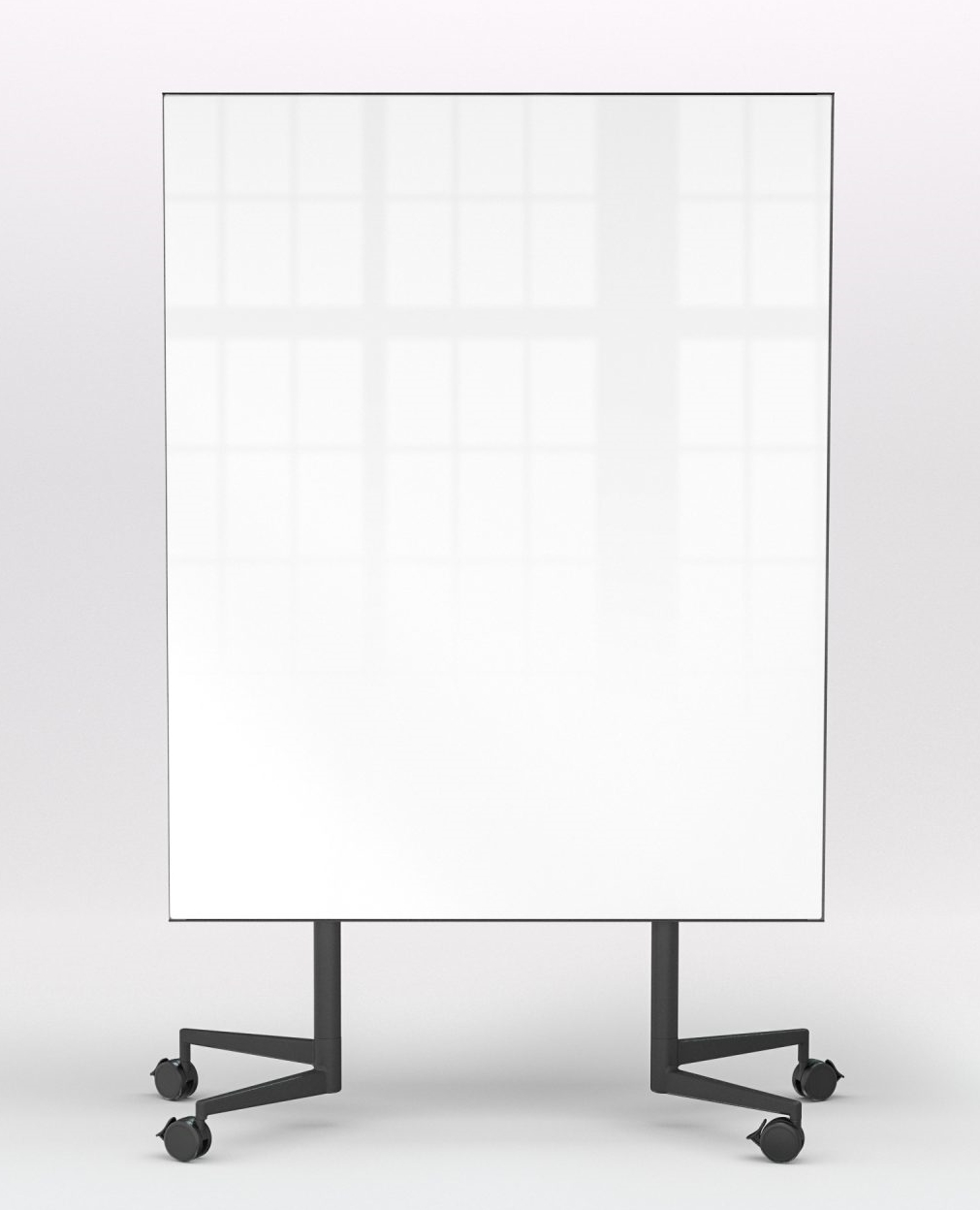 Chat Board Move Acoustic Stellwand: Mobile, weiße Akustikwand mit Rollen für Büro und Konferenzraum.