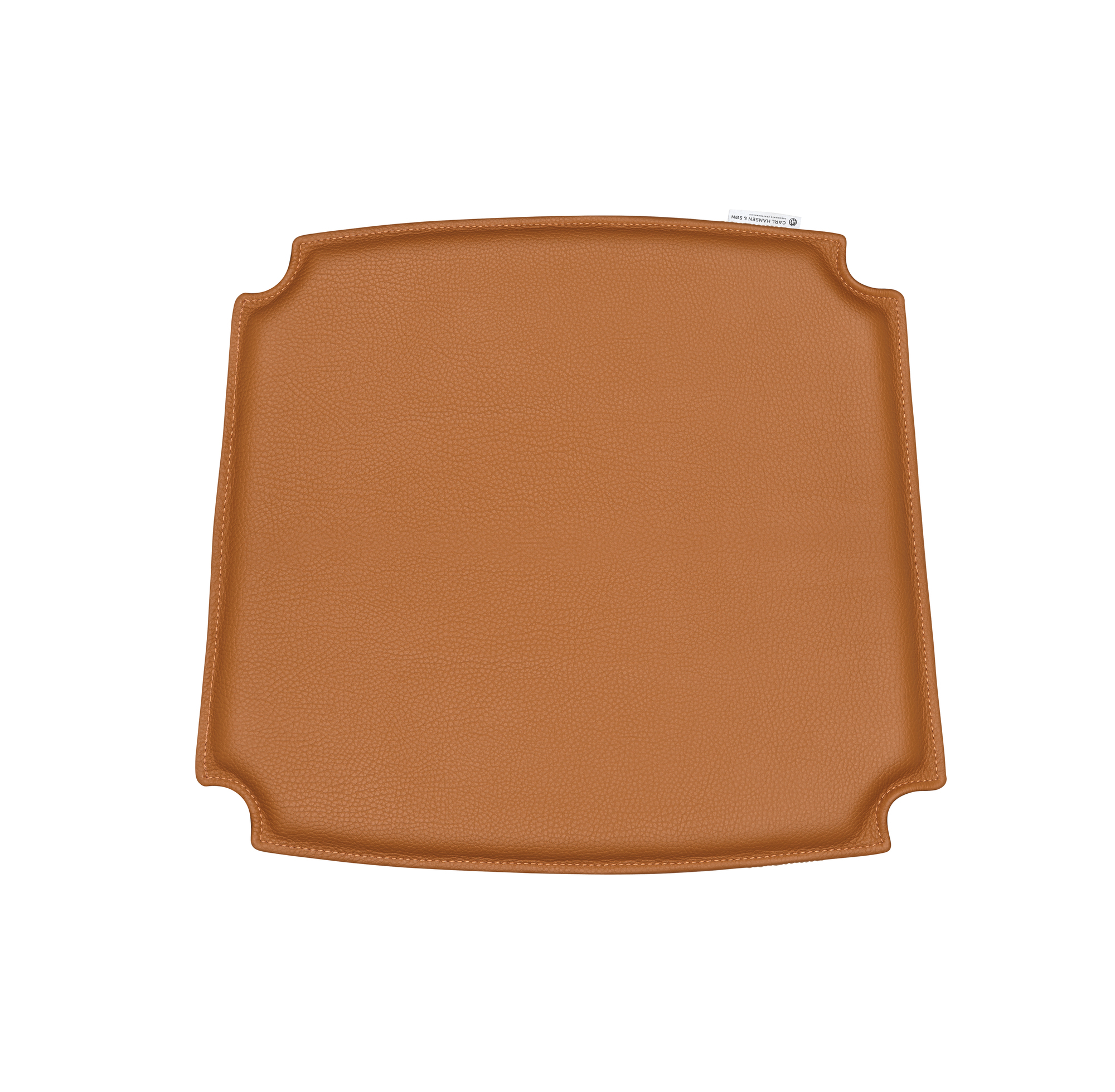 Braunes Sitzkissen für den Wishbone Chair von Carl Hansen, Lederpolsterung für bequemes Sitzen.