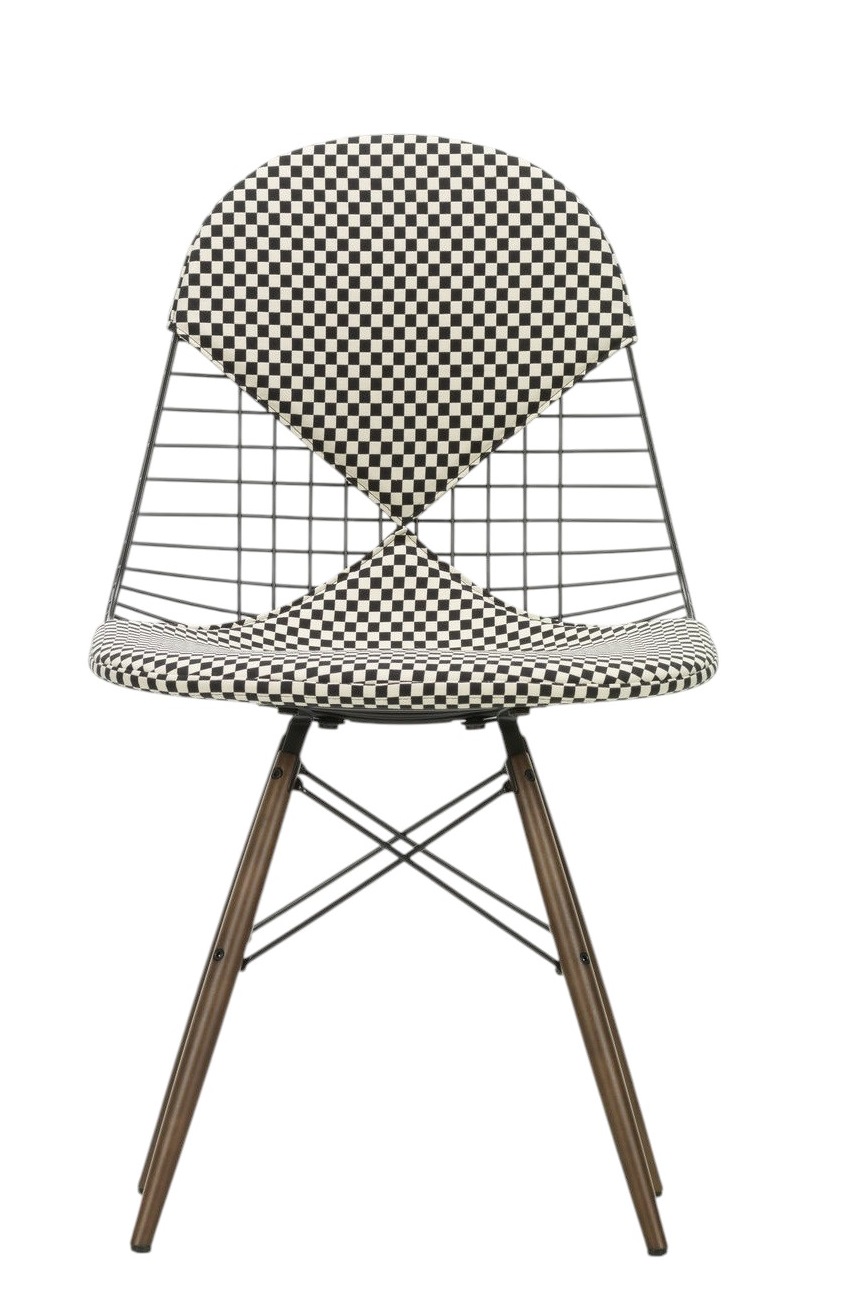 DKW-2 Wire Chair stoel met zit- en rugkussens Vitra
