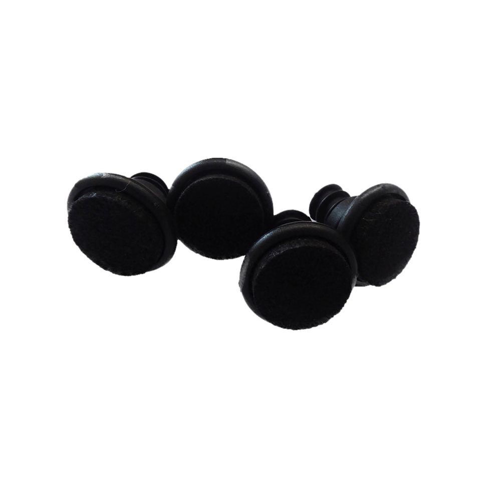 Vier schwarze Filzgleiter für Eames Plastic Chair, schützen Ihren Boden vor Kratzern.
