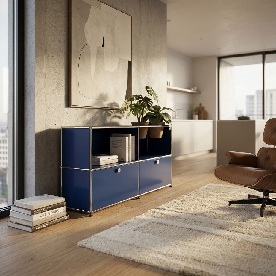 USM Haller dressoir M57 met klapdeuren en plantenbak