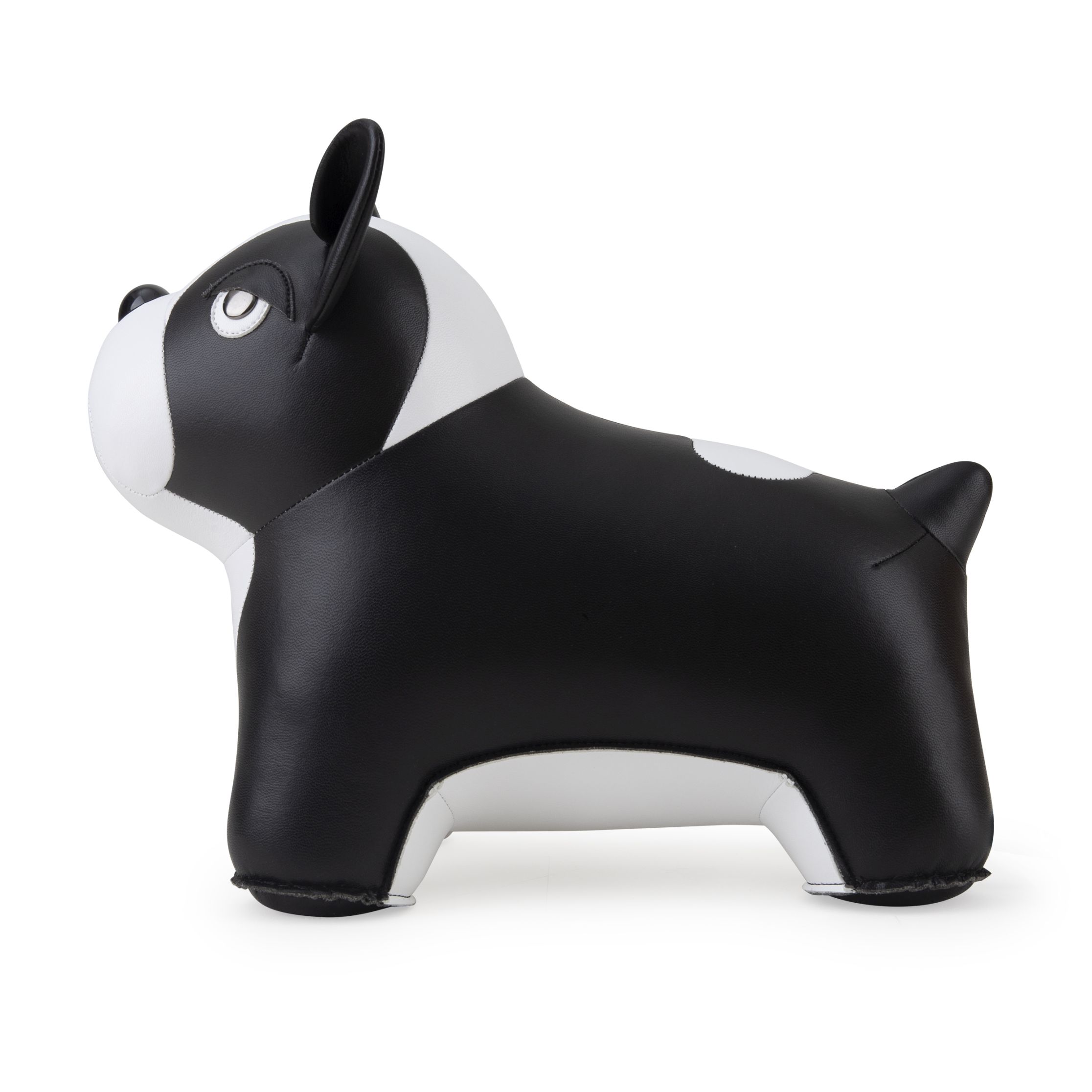 Türstopper Französische Bulldogge II von Züny, Stofftier in Schwarz und Weiß, Türdeko und Wohnaccessoire.