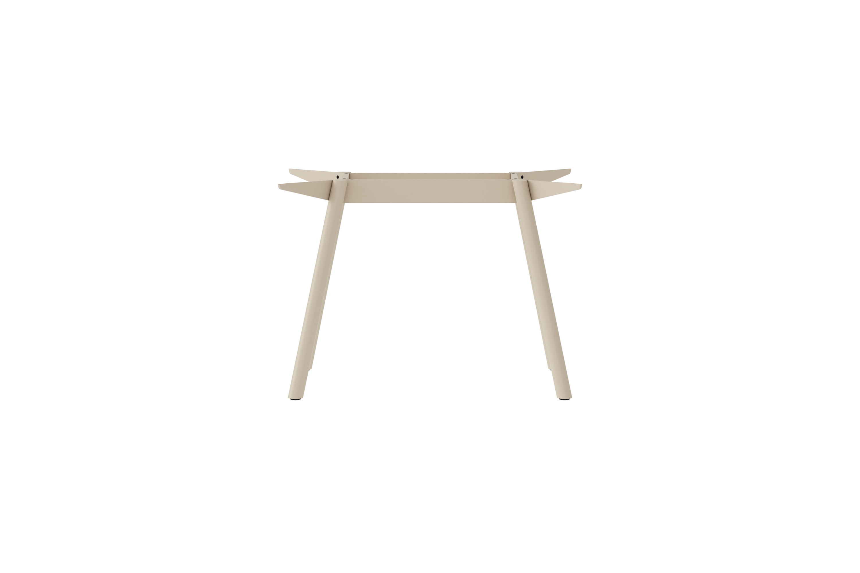 Beige Masa Tischgestell von New Tendency aus Stahl, minimalistisches Design für Esstische und Schreibtische.