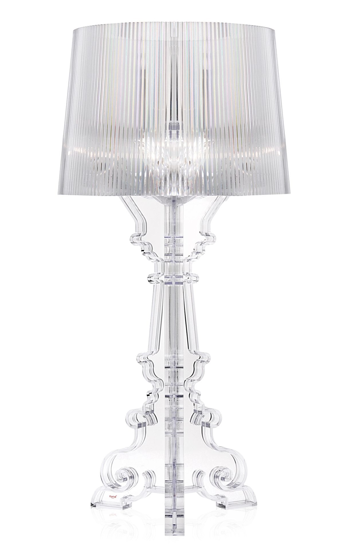 Bourgie tafellamp, glashelder, dimbaar, Kartell