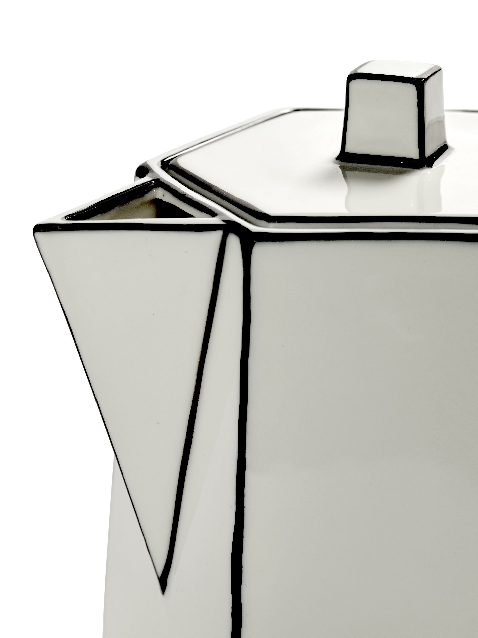 Theepot wit/zwart Carte Blanche Serax 