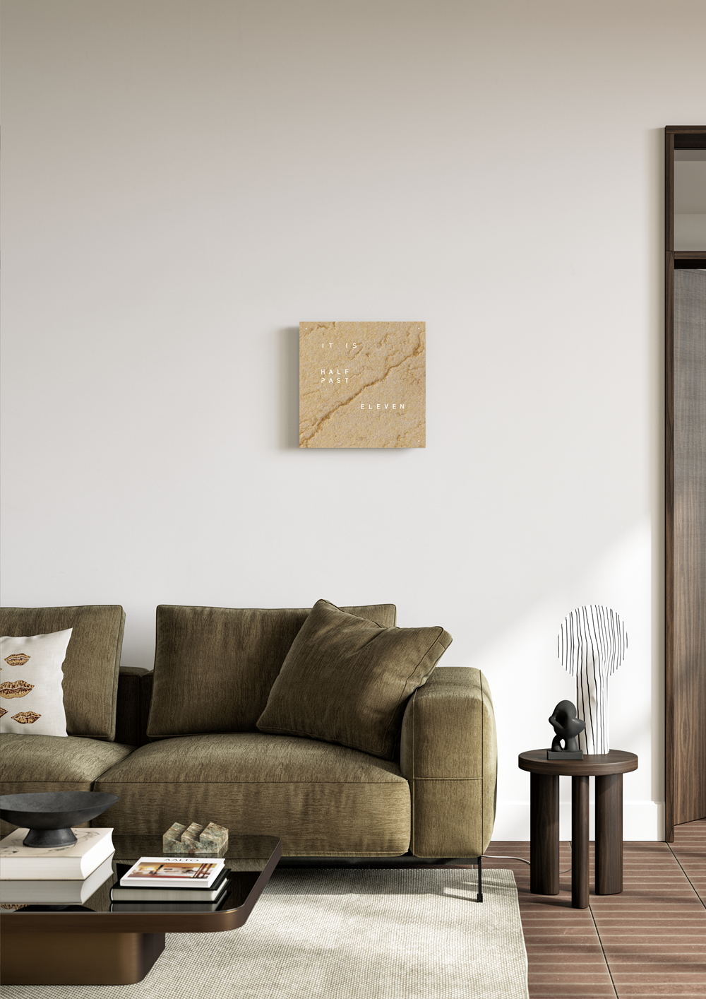 Earth 45 Creator's Edition wandklok / Tijdsobject Engels QLOCKTWO