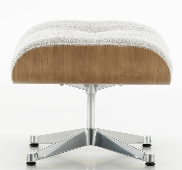 Eames Lounge Chair & Ottoman fauteuil VOORKEURSCOMBINATIE Nubia, cream sand, gepolijst, kersenhout