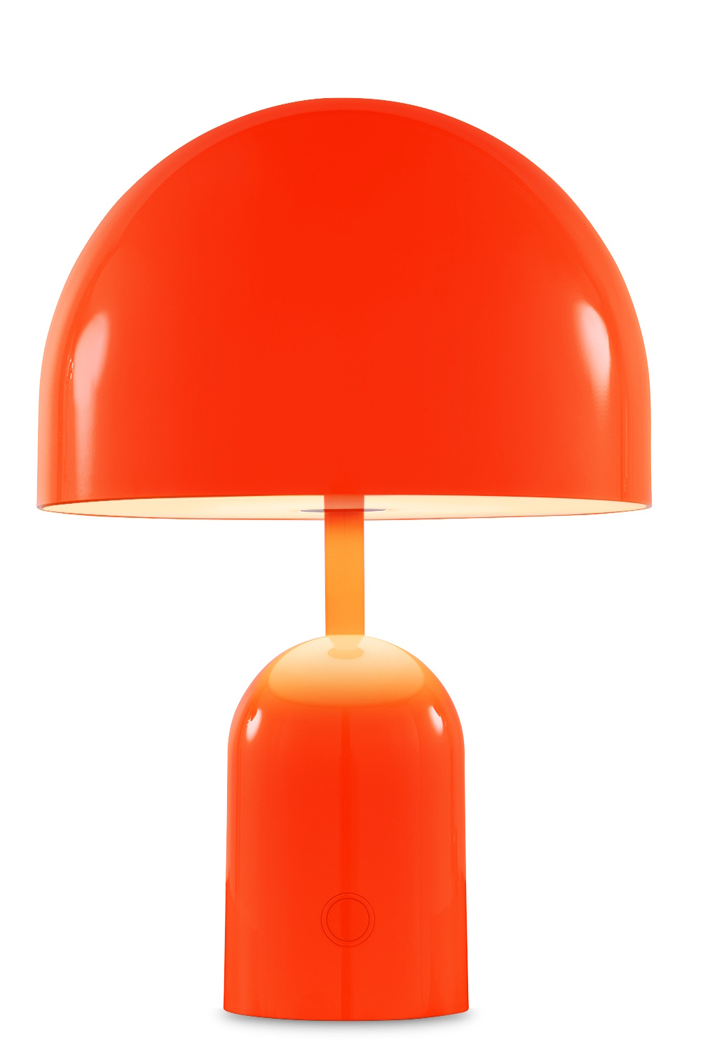 Orangefarbene Bell Portable LED Tischleuchte von Tom Dixon, Akkuleuchte für den Innenbereich.